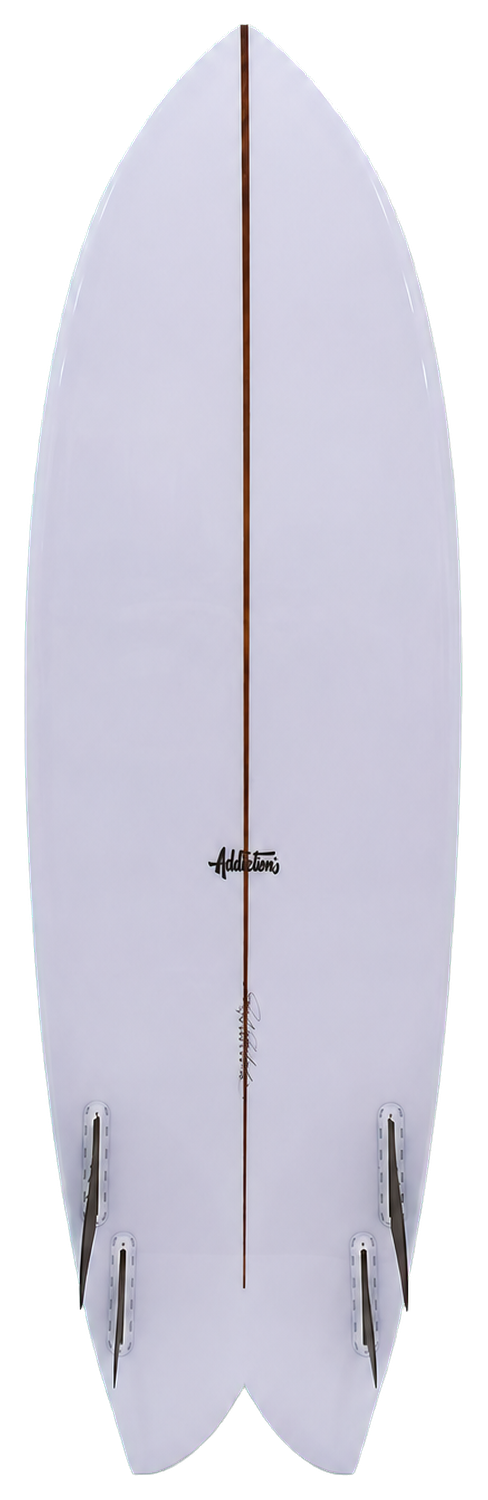 B54 Addiction Surfboards, vue du dessous