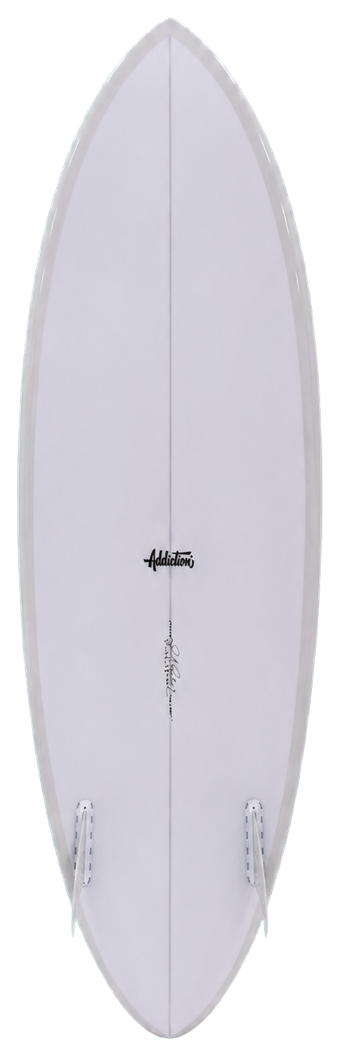 Crest Addiction Surfboards, vue du dessous